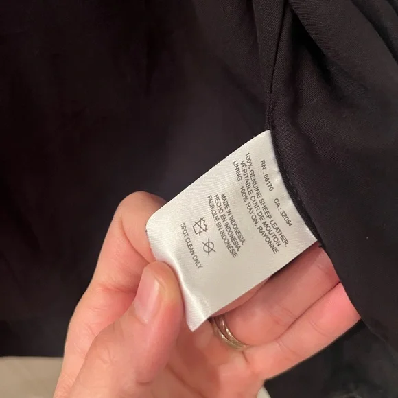 Free People Black Suede Leather Jacket with Gold Studs - Picture 7 of 8